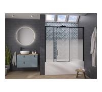 Pare-bain pegassus 2 clt 160x148 profilé noir sérigraphie Cosmos droite - KINEDO PB160NCOED