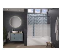 Pare-bain Pegasus 2 clt 160x148 profilé chromé sérigraphie Cosmos droite - KINEDO PB160CCOED