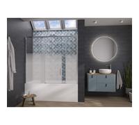 Pare-bain Pegasus 2 clt 170x148 profilé chromé sérigraphie Cosmos gauche - KINEDO PB161CCOEG