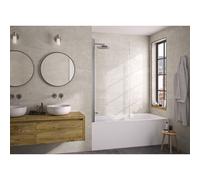 Pare-bain pivotant Lyra 80x152 profilé chromé verre transparent - KINEDO PB140CTNE