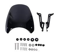 Pare-brise avant de moto avec supports de montage en aluminium de rechange pour Bonneville T100 T120 2016 2020 Pare-vent en ABS de qualité supérieure Noir