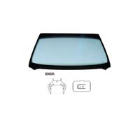 Pare-brise avant teinté vert bande grise pour capteur modifié Mercedes Classe C W203 2000-2006 - 2036703401 / 5351AGSGYMVW7T