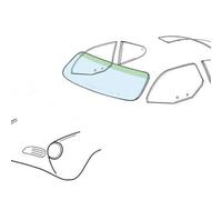 Pare brise avec pare-soleil vert pour Karmann-Ghia Type 14