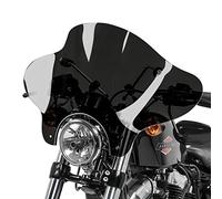 Pare-Brise Batwing à Fixation 4 Points pour Motos Custom fumé Noir