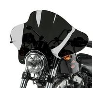 Pare-Brise Batwing à Fixation 4 Points pour Motos Custom fumé Noir