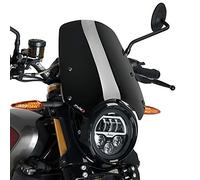 Pare-Brise Compatible avec Indian FTR 1200 / S 19-21 Noir Puig NG Sport