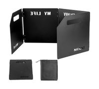 Pare-brise De Camping - Pare-brise Pour Réchaud De Camping 4 Plis, Équipement De Cuisine De Voyage Léger 50 X 25 X 25 Cm, Bouclier De Protection Contre Le Vent Pliable Avec Sac De Rangement | Protecti