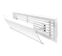 Pare-brise de Climatiseur Réglable, Support Mural Universel Large de 7,9 Pouces, Évents Anti-soufflage Direct, Registres De Plafond Latéraux (Color : White, Size : 60cm/23.6in)