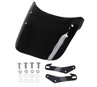 Pare-brise de moto avec support de montage, pièce de rechange pour VX 800, SV 650, GS 500E, GSF 600N, 1200N ; déflecteur de vent pour phare PC adapté aux phares ronds de 5 (Noire)