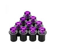 Pare-brise De Moto Boulons Vis Écrou Fixation Pour GSXR 600 750 1000 K1 K2 K3 K4 K5 K6 K7 K8 K9 K11 Vis Écrous(10 pcs Violet)