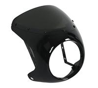 Pare-brise de moto, carénage de phare de protection anti-âge ABS universel pour la plupart des motos(Noir brillant)