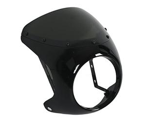 Pare-brise de moto, carénage de phare de protection anti-âge ABS universel pour la plupart des motos(Noir brillant)