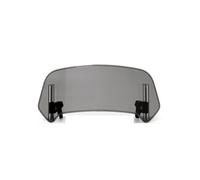 Pare-Brise de Moto Extension De Pare-Brise De Moto Universelle, Becquet Réglable, Pince pour XT1200Z/ZE pour XT660Z pour Super pour Tenere TDM900 850 TDR 250(B Light Smoke)