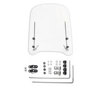 Pare-brise de moto - Pare-brise HD - Protection transparente résistante au sable - Panneau de déflecteur d'air transparent - Kit de montage pour résistance aux intempéries, road trip, circulation