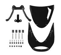 Pare-Brise De Moto pour BMW R18 2020-2024 Accessoires pour Phares Avant De Moto Carénage Avant Pare-Brise Cache pour Phare Avant(Noir)