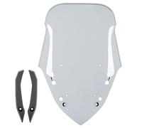 Pare-brise de moto pour déflecteur de vent de carénage avant de pare-brise NMAX155 compatible avec Y-amaha N-MAX NMAX 155 N-MAX155 2021 2022 2023 Protecteur de pare-brise à double bulle (Fumée grise)