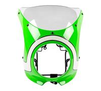 Pare-Brise De Moto pour Kawasaki pour Z900RS 2018-2025 Carénage De Phare Capot Avant Masque Pare-Brise Accessoires De Moto Déflecteur Vent(GRN-CLR)