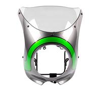 Pare-Brise de Moto pour Kawasaki pour Z900RS 2018-2025 pour Z900RS Carénage De Phare Capot Avant Masque Pare-Brise Accessoires Moto(GRY-CLR)