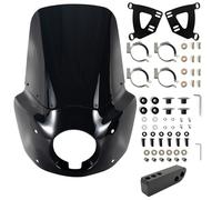 Pare-brise De Moto Pour Road Warrior Pour DYNA 2006-2017 Pour SOFTAIL Pour STREET Pour BOB Pour LOW Pour RIDER Pare-brise De 15 Pouces Carénage Avant De Moto Carénage Extension Du Pare-brise(Dark Smok