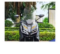 Pare-Brise de Moto pour ZONTES 368D 368 D Modification Moto Élargissement du Pare-Brise Avant Pare-Brise Pare-Brise Lunettes Protection Contre Les Intempéries avec Support(Transparen 58cm)