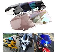 Pare-Brise de Pare-Brise de déflecteurs de Vent de Double Bulle de Moto pour Honda CBR600 CBR 600 F4 1999 2000 (Noir)