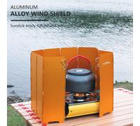 Pare-Brise De Poêle Pliable, Coupe-Vent De Cuisinière À Gaz En Alliage D'aluminium Léger Pliable, Réchaud De Camping Portable Pour L'extérieur 10 Pièces/12 Pièces