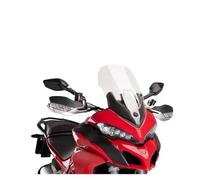 Pare-Brise Déflecteur pour Ducati pour MULTISTRADA pour MTS950S pour MTS950 pour MTS1200 pour MTS1200S pour MTS1260 pour Enduro 15-21 Pare-Brise Moto Saute Vent Moto(520mm Transparent)