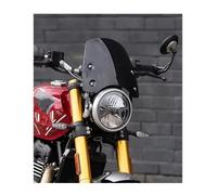 Pare-Brise Déflecteur pour Triumph pour Speed 400 Accessoires pour Pare-Brise Modifié Spoiler Avant Saute Vent Moto(Black 27.5cm)
