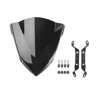Pare brise déflecteurs Compatible Avec Yamaha Pour MT09 Pour FZ09 2014 2015 2016 Pare-brise Déflecteur Vent Protection Du Flux D'air Pièces D'écran Transparent(Black)