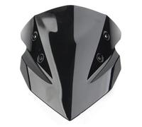 Pare-Brise Double Bulle pour Moto pour Kawasaki Z400 2018-2023, Carénage Avant Z 400, Protection D'écran Déflecteur De Vent Pare-Brise(Noir)