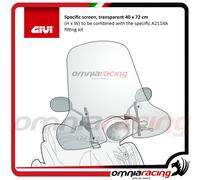 Pare-brise GIVI specifique transparent 40 x 72 cm Yamaha D'elight 114 13 - 16