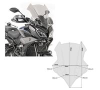 Cupolino Fumé (55 X 46,5 Cm) GIVI D2139S YAMAHA Tracer 900/Tracer 900 GT 18-20