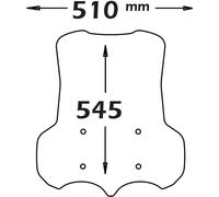 Pare-brise haute protection ISOTTA transparent 545x510x4mm pour Moto Guzzi V 85 TT