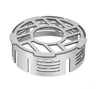Pare-brise léger en acier inoxydable pour réchaud de camping conçu pour optimiser les performances en cas de vent fort (140 mm de diamètre)