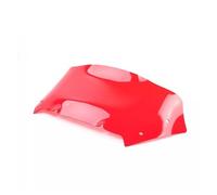 pare-brise moto Couvercle Pare-brise Avant Ondulé 9 Pouces, Déflecteur Vent Moto Pour Harley TOURING CVO Road Glide FLTRXSE 23 Road Glide/ST 24 double bulle fumé claire(Red)