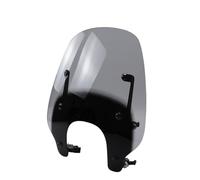 pare-brise moto Pare-brise De Moto For Harley Nightster RH975 2022 2023, Déflecteur De Vent, Flux D'air, Visière De Carénage RH-975 double bulle fumé claire(Heightened Gray+Black Stand)