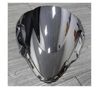 Pare Brise Moto Pare-brise Double Bulle Moto Pour Ninja 636 Pour ZX-6R 2024-2025 Déflecteurs Vent Avant Pour ZX-6R Airflow Déflecteur(Chrome)