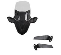 Pare Brise Moto pour NMAX 125 pour NMAX155 2021 2022 23 pour NMAX155 125 avec rétroviseur avec Masque Avant Saute Vent(TransparentC)