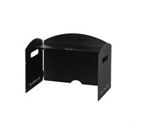 Pare-brise pliable pour cuisinière à gaz avec panneaux en aluminium pour camping et barbecue, aide à maintenir une flamme stable et réduire la consommation de carburant à l'extérieur (3 plaques noires