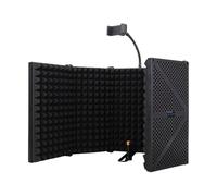 Pare-brise pliable pour microphone - Réduction du bruit - Absorbant le son - Pour un son clair dans les podcasts - Panneau acoustique