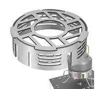 Pare-brise pour camping - anneau de pare-brise extérieur, en acier inoxydable, pour pique-nique, randonnée, cuisine, protection thermique