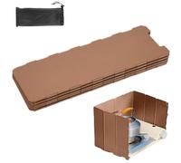 Pare-brise pour four de camping - Pare-vent pliable avec 10 plaques de feu, idéal pour le camping, la cuisine en plein air et les fours à dos
