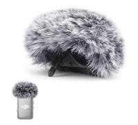 Pare-brise pour microphone compatible avec émetteur DJI Mic 2/OSMO Pocket 3 - Housse en mousse pour microphone en fourrure (pas pour DJI Mic 1), gris