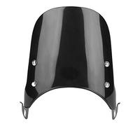 Pare-brise pour moto, Aramox universel moto pare-brise modifié pare-brise déflecteur de vent ABS + fer noir