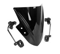 Pare-Brise pour Ninja 250 300 2013-2017 Déflecteurs | 2014 2015 2016 Accessoires Moto Plastique ABS, Déflecteurs Pare-brise(Black with Bracket)