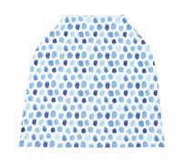 Pare-brise pour Poussette de Bébé, Pare-brise pour Serviette D'allaitement pour Bébé, Tissu Respirant Résistant aux Taches de Haute Qualité, Protection UV,(Motif de points de base bleu)