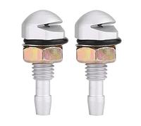 Pare-Brise Pulvérisateur 2pcs Universel en Alliage D'aluminium De Voiture Auto Avant Pare-Brise Pulvérisateur Rondelle Buse(Argent)+gicleur Lave Glace gicleur Lave Glace gicleur Lave Glace