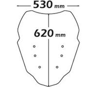 Pare-brise transparent ISOTTA s'adapte aux supports d'origine 620x530x5mm