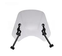 Pare-Brise Visière Pare-Brise Et Déflecteurs pour Moto pour Benelli Leoncino 500 Déflecteurs De Vent Avant avec Supports De Fixation Et Carénage Saute-Vents(Fumée)