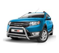 Pare-Buffle Avant Pour Dacia Sandero Stepway 2012-2016 en Acier Argent